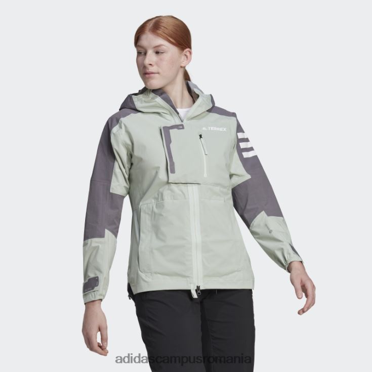 adidas campus romania terrex xploric rain.rdy geacă de drumeție trace gri femei verde/urmă gri J266N224110