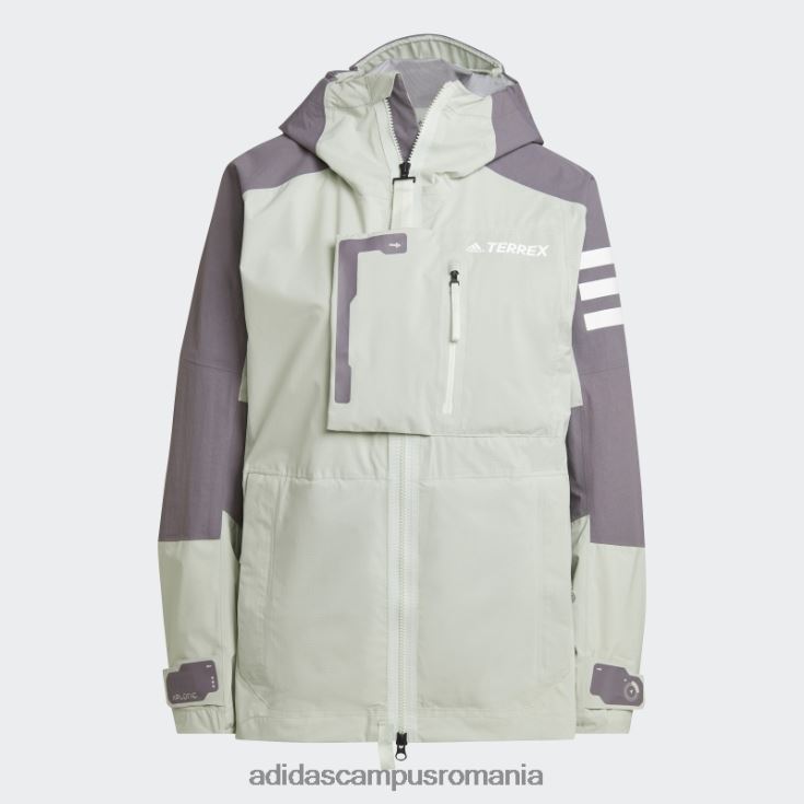 adidas campus romania terrex xploric rain.rdy geacă de drumeție trace gri femei verde/urmă gri J266N224110