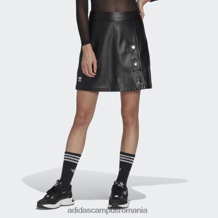 adidas campus romania fusta neagra din piele artificiala trefoil adicolor adidas femei negru J266N224117