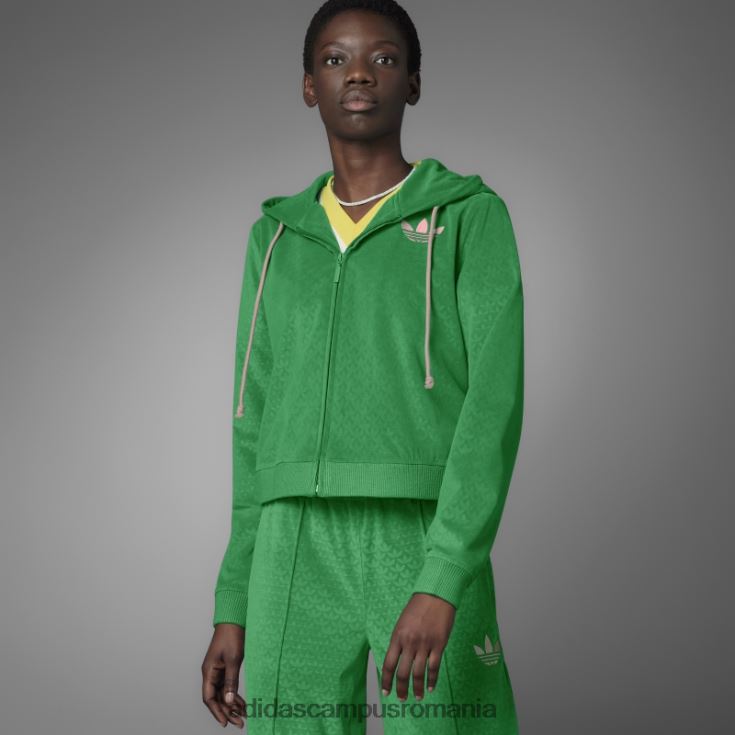 adidas campus romania hanorac adicolor heritage now velur cu fermoar verde femei verde J266N224115