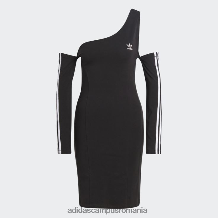 adidas campus romania rochie cu maneca lunga decupaj trefoil adicolor neagra femei negru J266N224116