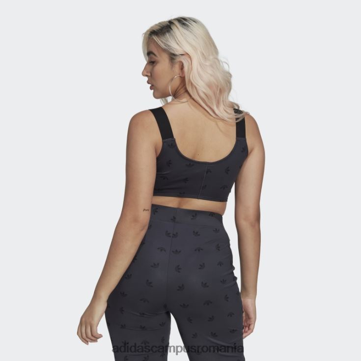 adidas campus romania top corset cu imprimeu peste tot gri noapte femei gri de noapte J266N224113