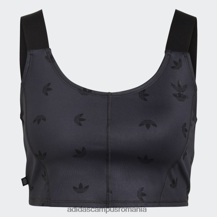 adidas campus romania top corset cu imprimeu peste tot gri noapte femei gri de noapte J266N224113