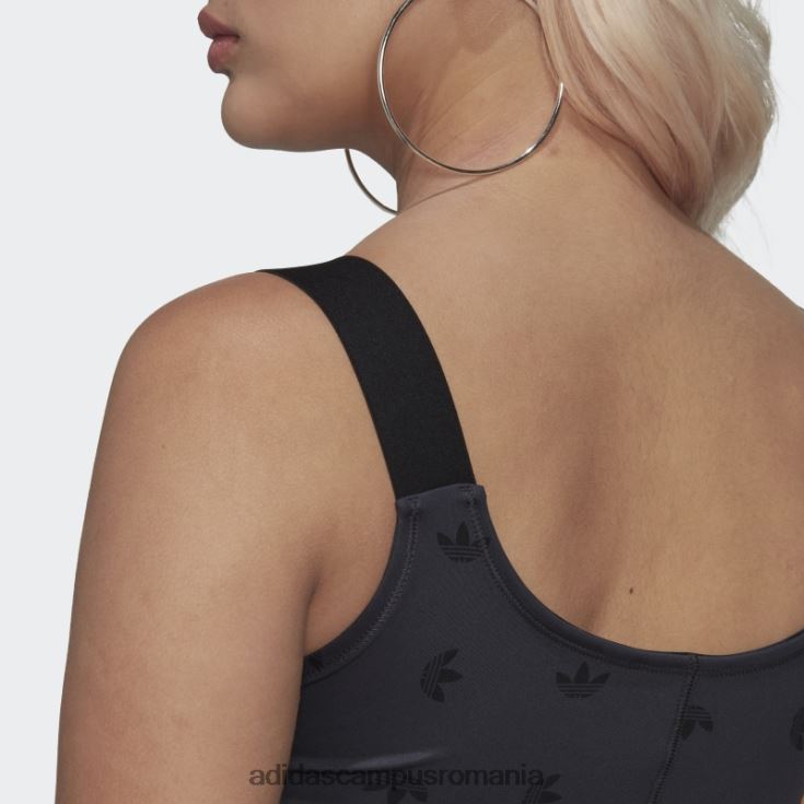 adidas campus romania top corset cu imprimeu peste tot gri noapte femei gri de noapte J266N224113