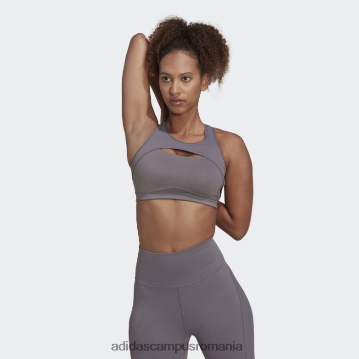 adidas campus romania coreflow studio sutien de vânt yoga cu suport mediu trace gri adidas femei urmă gri J266N223760