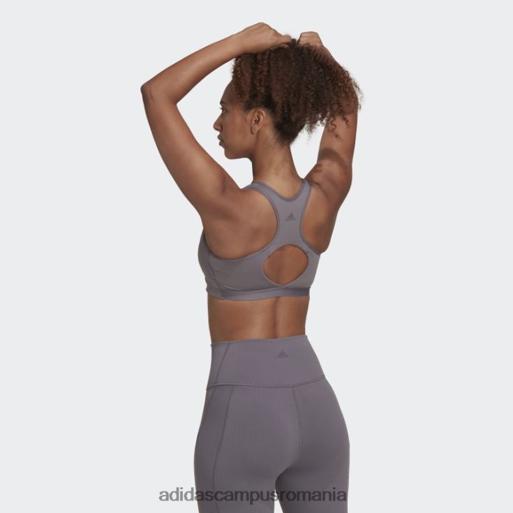 adidas campus romania coreflow studio sutien de vânt yoga cu suport mediu trace gri adidas femei urmă gri J266N223760