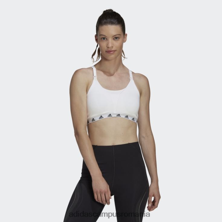 adidas campus romania crește pozitivitatea de zi cu zi susținere luminoasă sutien de alăptare alb adidas femei alb J266N223808