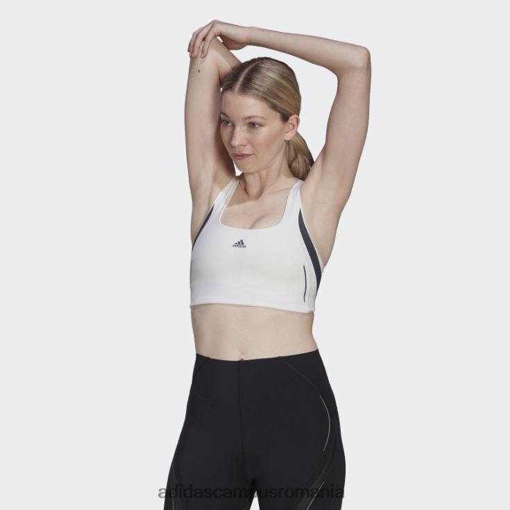 adidas campus romania powerimpact luxe training sutien mediu hiit alb femei alb J266N223804