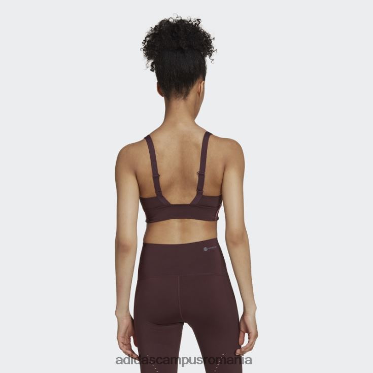 adidas campus romania powerimpact luxe training sutien mediu hiit maroon femei maro/roz J266N223798