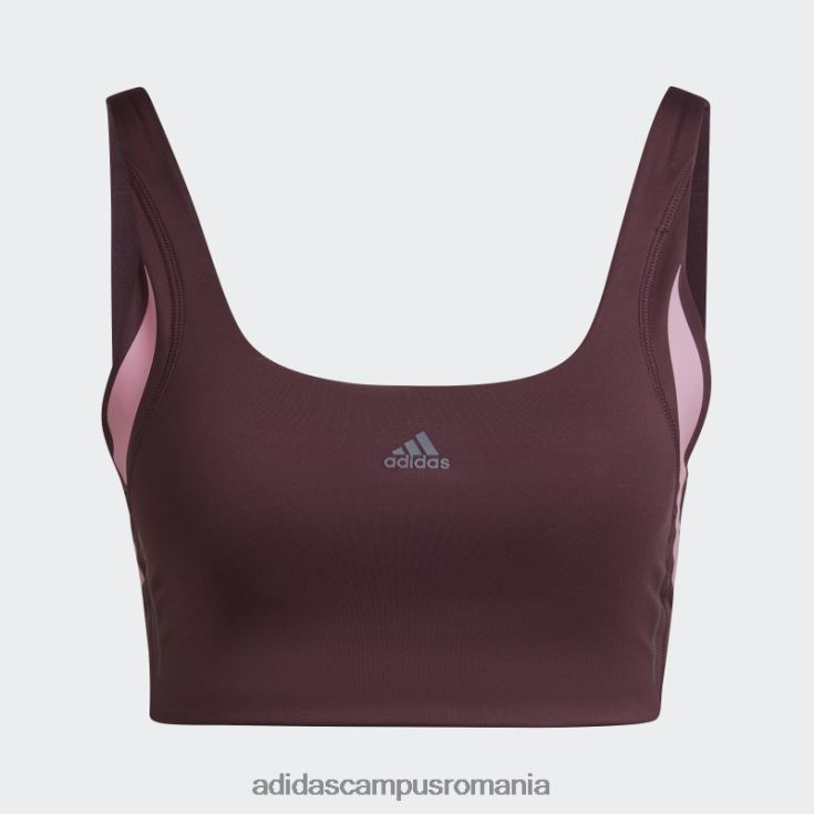 adidas campus romania powerimpact luxe training sutien mediu hiit maroon femei maro/roz J266N223798