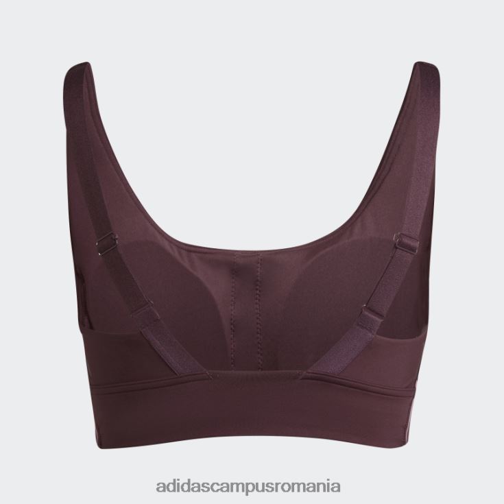 adidas campus romania powerimpact luxe training sutien mediu hiit maroon femei maro/roz J266N223798