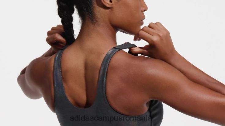 adidas campus romania powerimpact training sutien mediu cu paragate carbon femei negru/carbon J266N223702