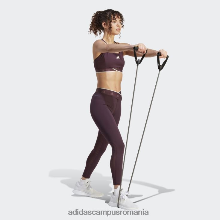 adidas campus romania powerimpact training sutien mediu techfit maroon femei nuanță maro/ecru J266N223708