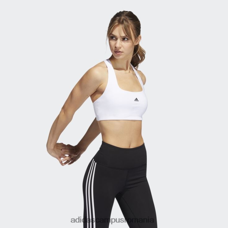 adidas campus romania sutien alb de susținere medie pentru antrenament powerimpact adidas femei alb negru J266N223751