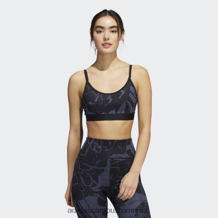 adidas campus romania sutien cu imprimeu floral cu sustinere usoara bleumarin femei bleumarin/negru J266N223762