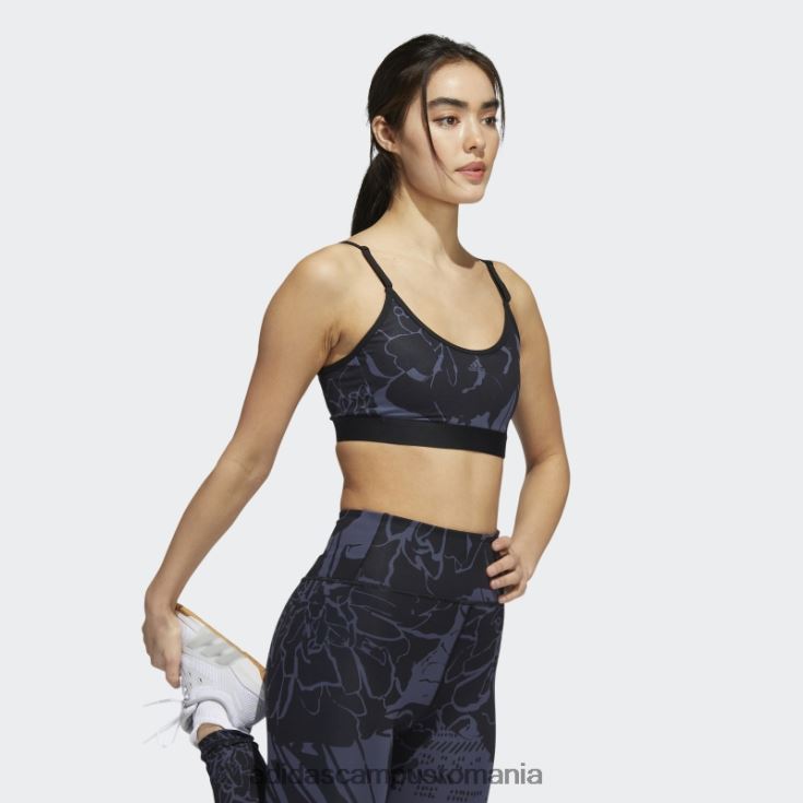adidas campus romania sutien cu imprimeu floral cu sustinere usoara bleumarin femei bleumarin/negru J266N223762
