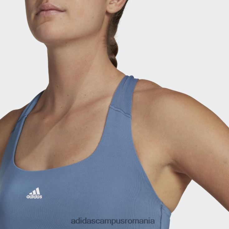 adidas campus romania sutien de antrenament cu suport mediu din oțel powerimpact femei otel/alb J266N223746