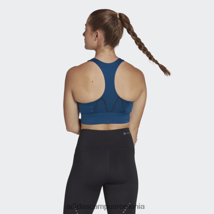 adidas campus romania sutien de buzunar cu suport mediu pentru alergare marin femei marin/negru reflectorizant J266N223740