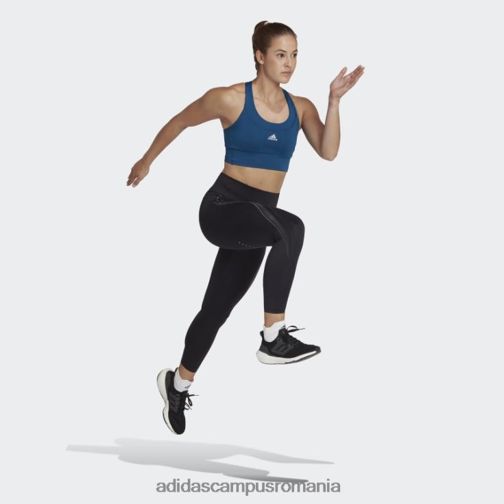 adidas campus romania sutien de buzunar cu suport mediu pentru alergare marin femei marin/negru reflectorizant J266N223740
