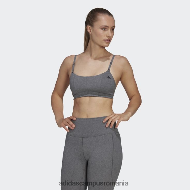 adidas campus romania sutien de susținere a luminii pentru yoga studio gri închis femei erica gri închis J266N223741