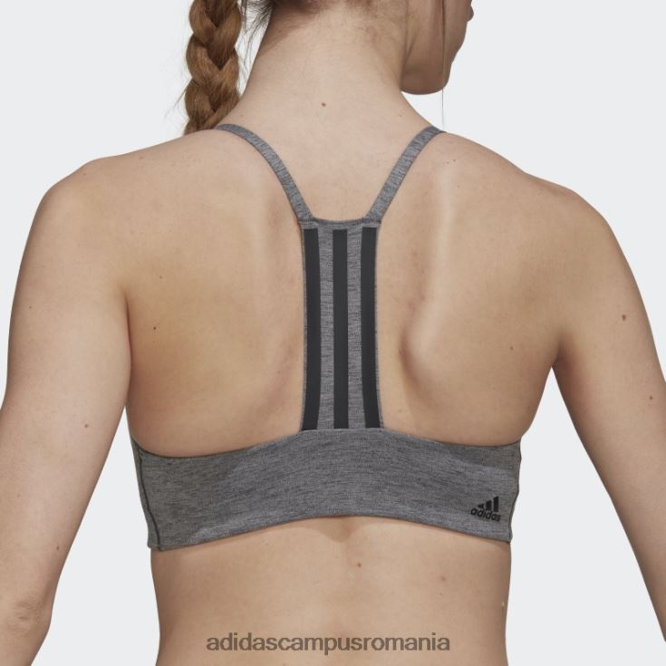 adidas campus romania sutien de susținere ușoară pentru antrenament cu aeroimpact gri închis, ericiu femei gri închis negru/negru J266N223737