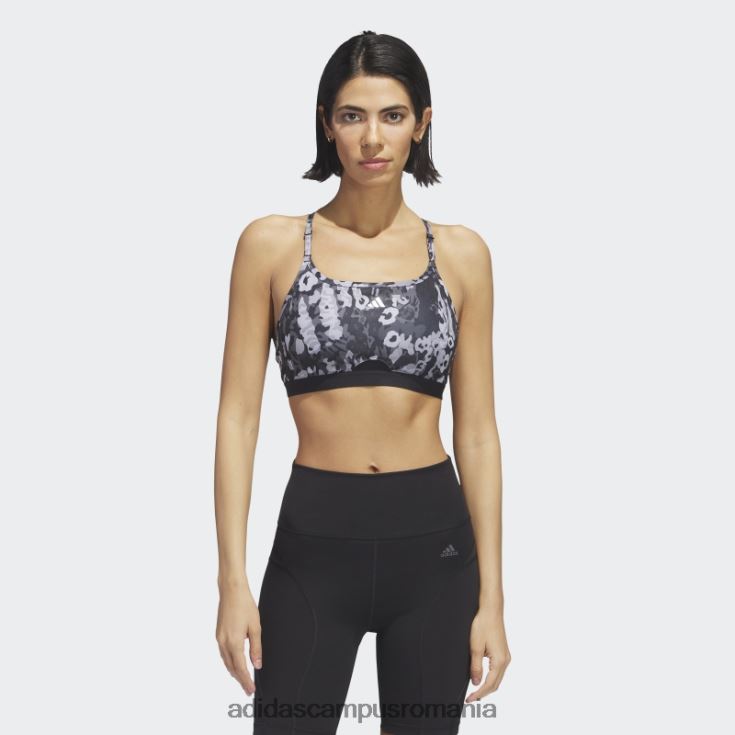 adidas campus romania sutien de sustinere usoara de antrenament aeroreact mgh solid gri femei negru/mgh gri solid J266N223703