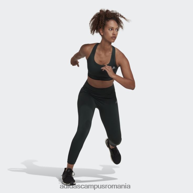 adidas campus romania sutien din lână merinos, fără cusături, cu susținere medie, verde femei verde/negru J266N223716