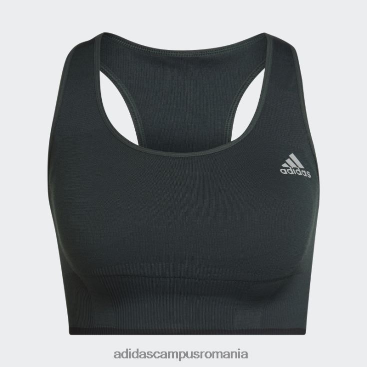 adidas campus romania sutien din lână merinos, fără cusături, cu susținere medie, verde femei verde/negru J266N223716