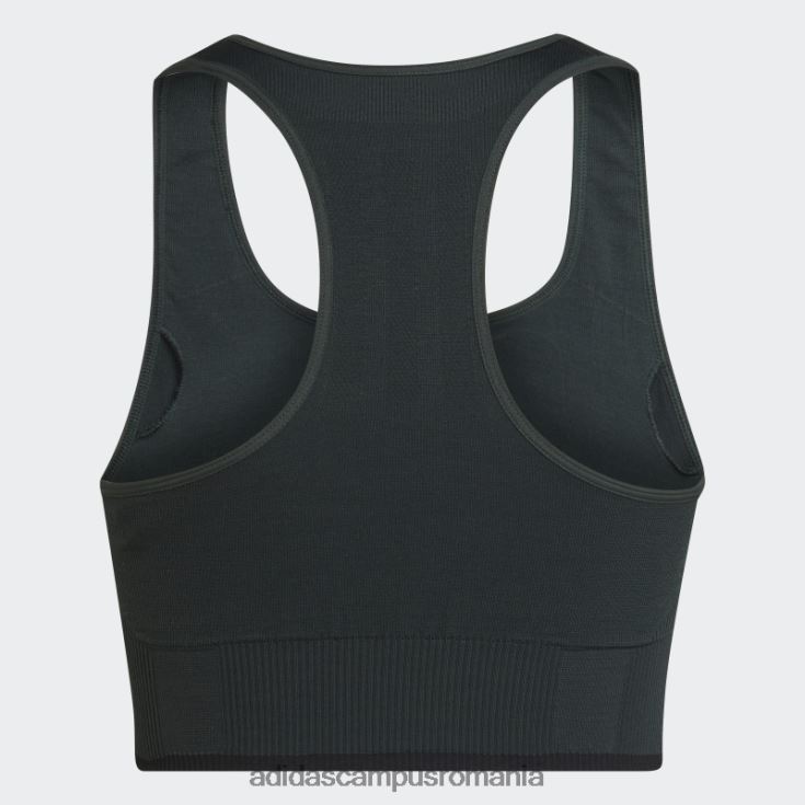 adidas campus romania sutien din lână merinos, fără cusături, cu susținere medie, verde femei verde/negru J266N223716