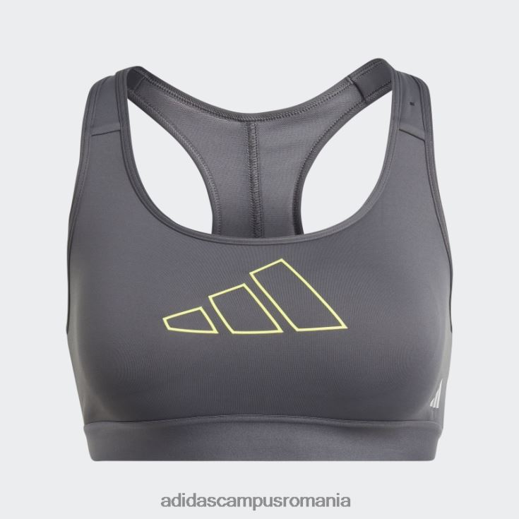 adidas campus romania sutien gri powerreact hyperbright cu suport mediu femei gri J266N223807