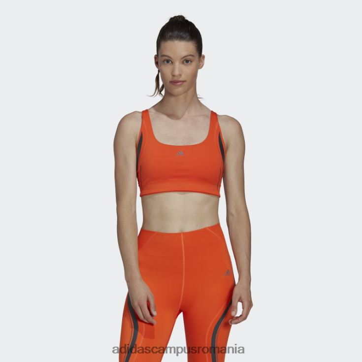 adidas campus romania sutien hiit portocaliu powerimpact luxe antrenament cu suport mediu femei portocaliu/carbon J266N223735