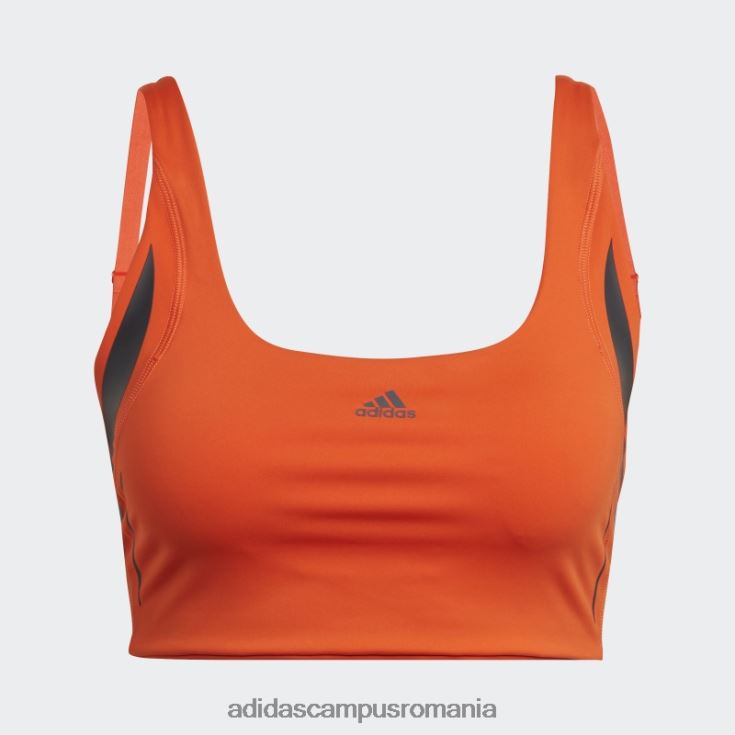 adidas campus romania sutien hiit portocaliu powerimpact luxe antrenament cu suport mediu femei portocaliu/carbon J266N223735