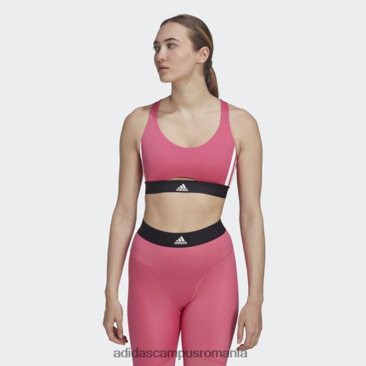adidas campus romania sutien hyperglam cu suport mediu de antrenament magenta powerreact adidas femei magenta/alb J266N223727