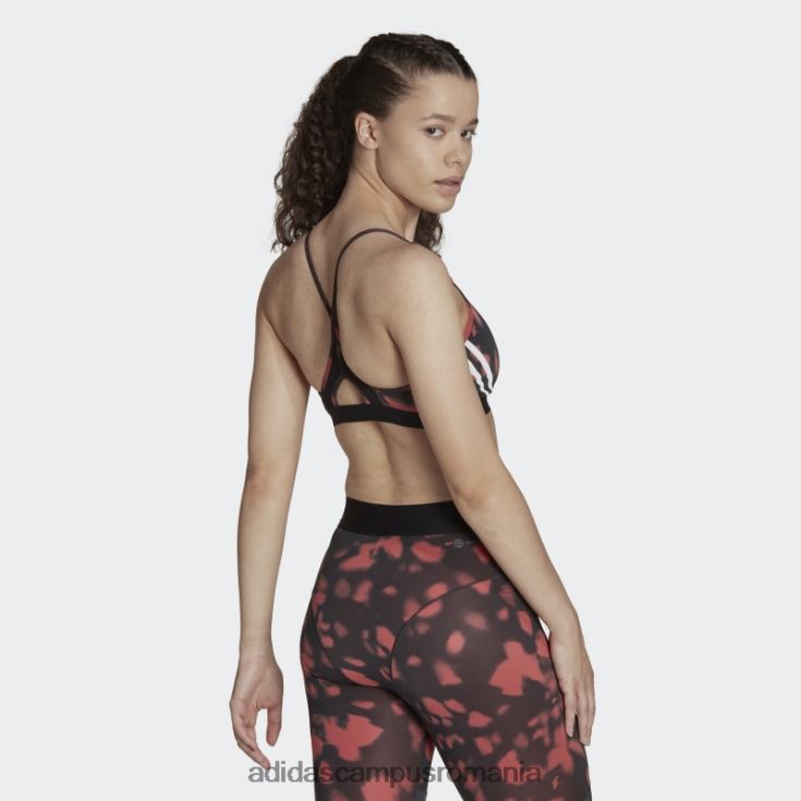 adidas campus romania sutien roșu aeroreact cu susținere la lumină hyperglam imprimat femei roșu/carbon/negru J266N223753