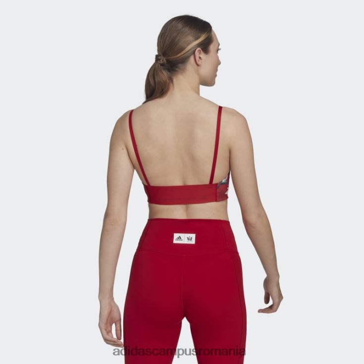 adidas campus romania sutien roșu thebe magugu studio light-support femei roșu J266N223722