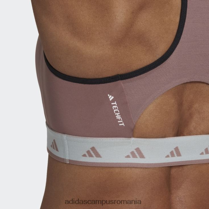 adidas campus romania sutien techfit cu susținere medie violet hyperglam powerreact femei violet/albastru/alb J266N223717