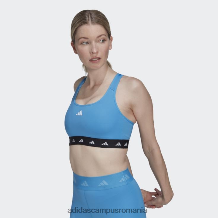 adidas campus romania sutien techfit powerreact de antrenament cu suport mediu albastru adidas femei albastru/negru J266N223724