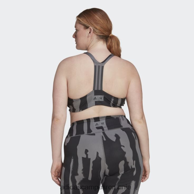 adidas campus romania thebe magugu antrenament sutien mediu suport (plus size) gri adidas femei gri J266N223322