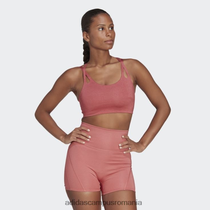 adidas campus romania yoga luxe studio sutien de foc cu susținere luminoasă roșu femei roșu J266N223720