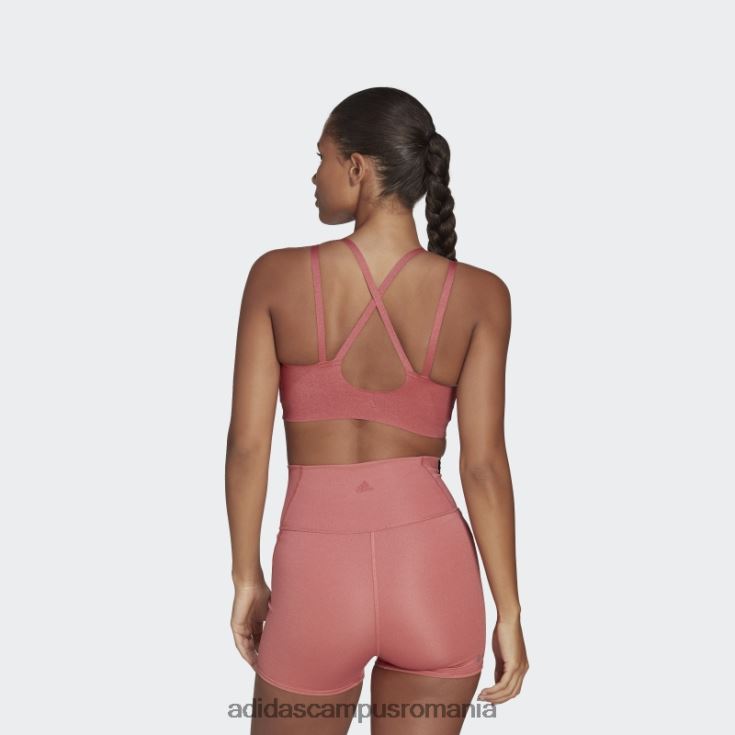 adidas campus romania yoga luxe studio sutien de foc cu susținere luminoasă roșu femei roșu J266N223720