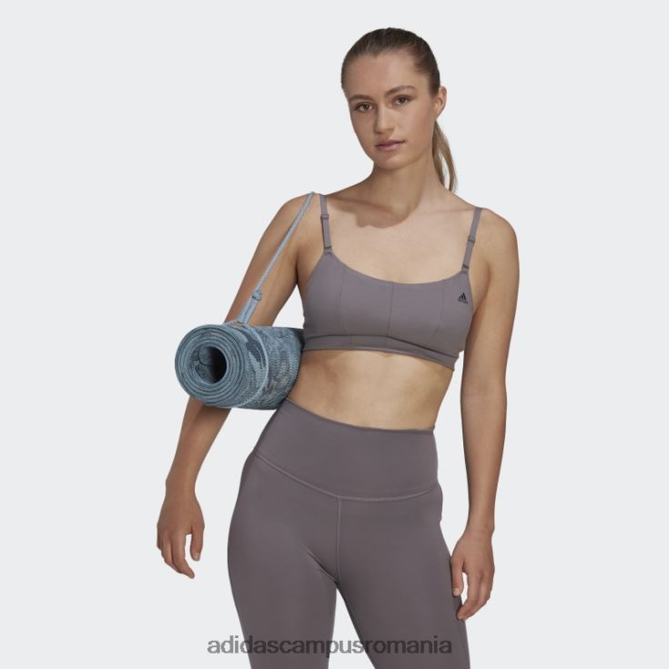adidas campus romania yoga studio sutien de susținere luminoasă trace gri femei urmă gri J266N223749
