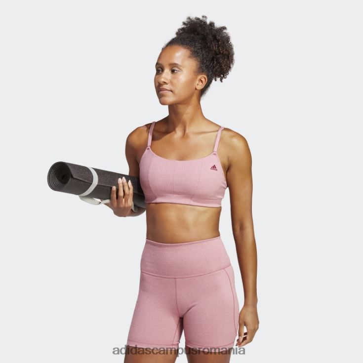 adidas campus romania yoga studio sutien de sustinere luminoasa roz mel femei roz mel/rosu J266N223743