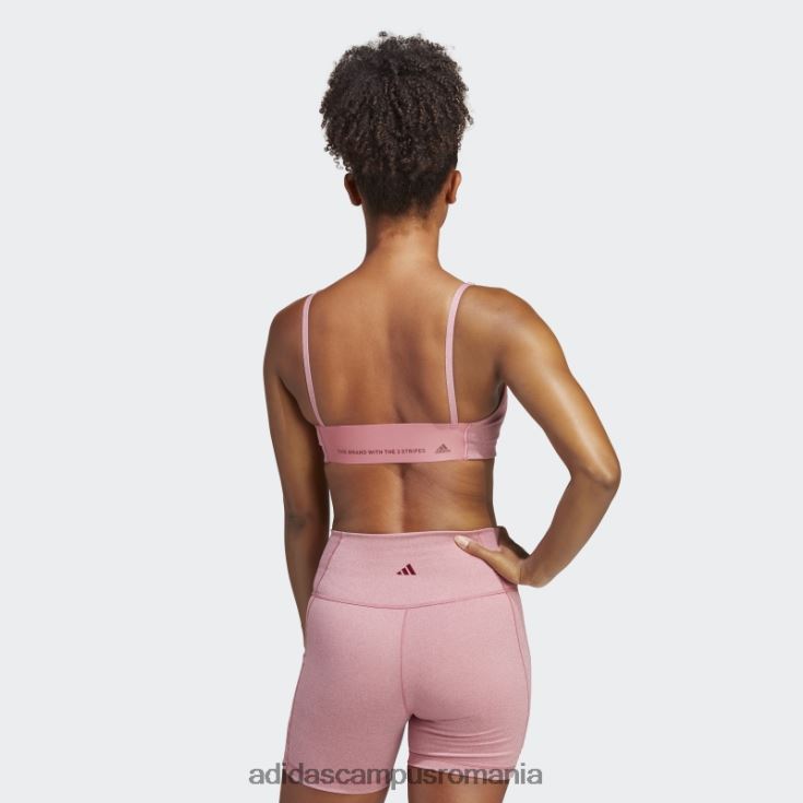 adidas campus romania yoga studio sutien de sustinere luminoasa roz mel femei roz mel/rosu J266N223743