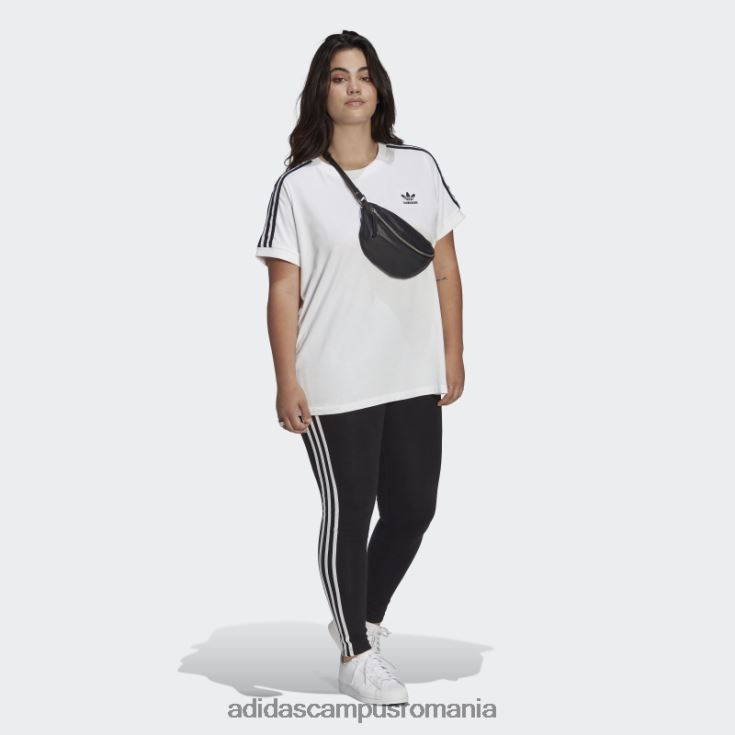 adidas campus romania Tricou adicolor classics cu 3 dungi (plus marime) alb femei alb J266N222652