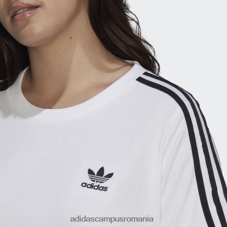 adidas campus romania Tricou adicolor classics cu 3 dungi (plus marime) alb femei alb J266N222652