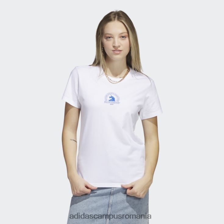 adidas campus romania Tricou alb cu hartă maratonul Boston 2023 adidas femei alb J266N222791