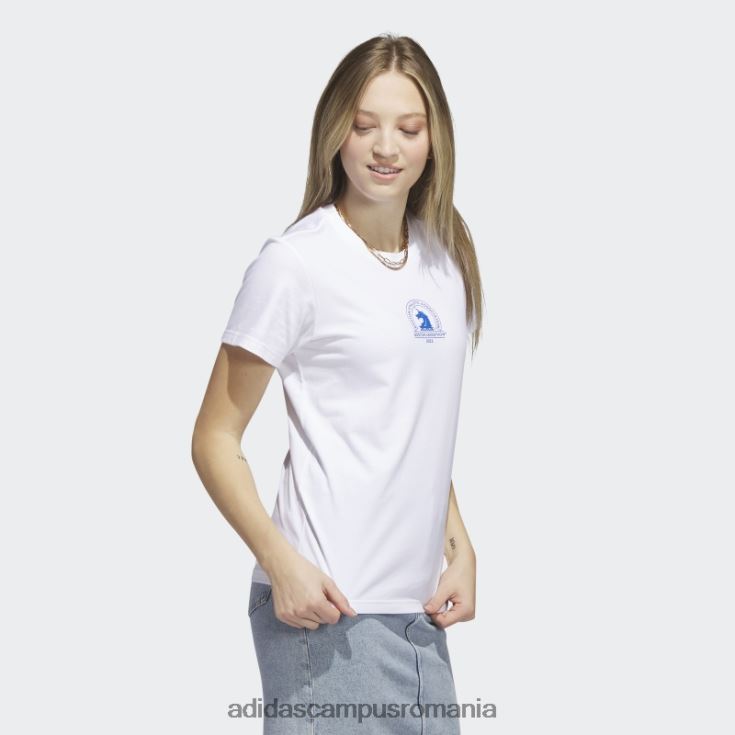 adidas campus romania Tricou alb cu hartă maratonul Boston 2023 adidas femei alb J266N222791