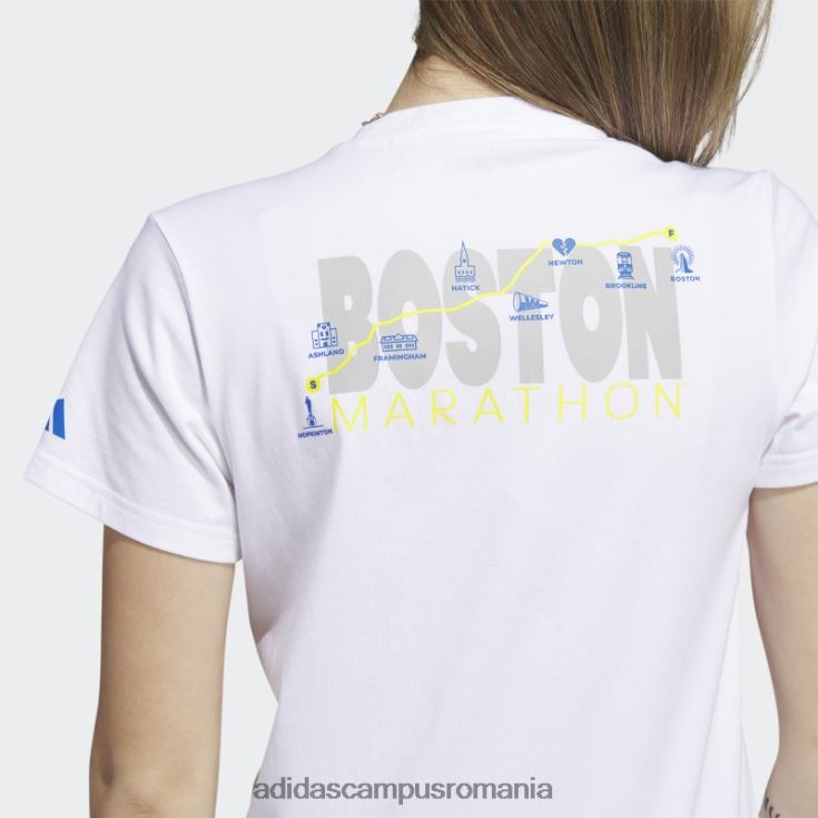 adidas campus romania Tricou alb cu hartă maratonul Boston 2023 adidas femei alb J266N222791