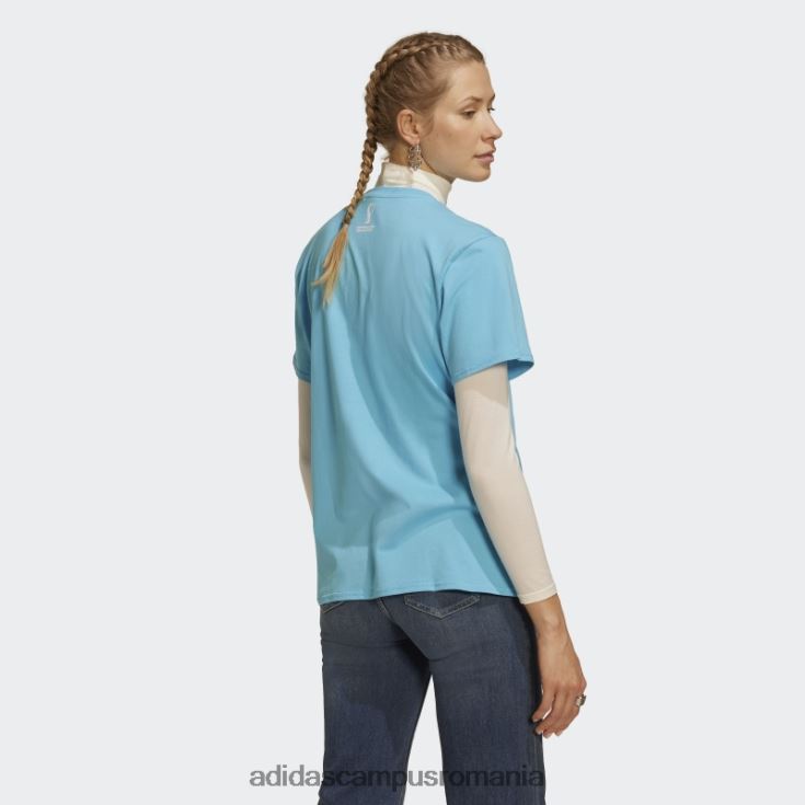 adidas campus romania Tricou argentinian Cupa Mondială FIFA 2022 cyan femei cyan J266N222969