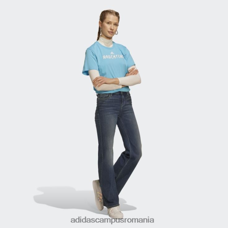 adidas campus romania Tricou argentinian Cupa Mondială FIFA 2022 cyan femei cyan J266N222969